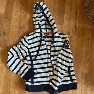 Ralph Lauren Blue and White Striped Hoodie